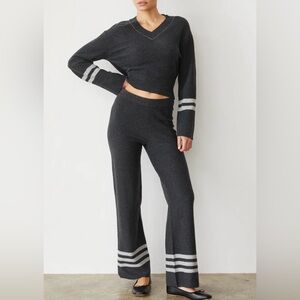 Monrow Plush Stripe Two Piece Set size S